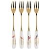 Portmeirion Home & Gifts Sara Miller Chelsea Collection SMC1102-XG - Forchetta in oro e bianco, 15 cm
