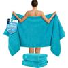 Hammetex Teli da Sauna Set da 2 80x200 cm - Teli da Bagno Extra Grandi - 100% Cotone Spugna, 500 GSM - Certificato OEKO-TEX - Morbidi, Assorbenti - con Asola