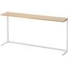 YAMAZAKI 1692 TOWER Mensola da Cucina con Piano in Legno, bianco,Acciaio/Legno/Polipropilene, minimalistisch, 18,3 x 90 x 46,7 cm (L x L x A)