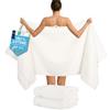 Hammetex Teli da Sauna Set da 2 80x200 cm - Teli da Bagno Extra Grandi - 100% Cotone Spugna, 500 GSM - Certificato OEKO-TEX - Morbidi, Assorbenti - con Asola