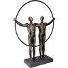 GILDE 37592 - Scultura Two Men in bronzo su base nera, altezza: 35,50 cm, larghezza: 27 cm, profondità: 8 cm