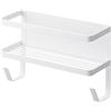 Yamazaki 4768 - Mensola magnetica per lavatrice bianca, in acciaio/magnete/silicone, minimalista, 28 x 12 x 18,5 cm (lunghezza x larghezza x altezza)