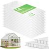 VOUNOT® Set di 14 Lastre Alveolari in Policarbonato 4mm, 60,5x121cm, 10,25 m², Trasparente, Resistenti ai Raggi UV, Pannelli Alveolari a Doppia per Serra, Coperture, Giardino e Garage