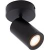 Ledvion Faretto LED Soffitto Smart Nero 1 luci GU10 4.9W RGB+CCT