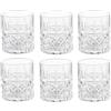 BRANDANI Bicchiere tumbler acqua whisky Mosaico set 6 pezzi vetro 300 ml