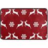CHIFIGNO Zerbino per ingresso con renna di Natale, fiocchi di neve, antiscivolo, per esterni, interni, casa, cucina, bagno, ufficio, entrata, area di arredamento, 59,9 x 39,9 cm