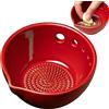 Generic Grattugia aglio in ceramica, utensile da cucina versatile, 7 x 4 cm, grattugia per aglio fatta a mano, utensile da cucina 2 in 1 in ceramica con spazzola, facile da usare, per macinare