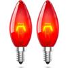 LumiGo 2 lampadine a candela E14 da 26 W, dimmerabili, attacco Edison SES C35, per camino, 220 V, CA 220 V, per lampadari, fuochi elettrici, decorazioni natalizie