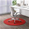 Highdi Tappeto Sedia Ufficio, Colore Solido Antiscivolo Tappeto per Sedia con Ruote, Rotondo Antigraffio Tappetino Protettivo del Pavimento per Parquet e Pavimenti Duri (Rosso,100cm)
