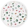 Villa Altachiara Piatto per Panettone Fantasia del Natale in Porcellana New Bone China Ø 30 cm - Piatto Natalizio Decorato, Idea Regalo Elegante per Servire Dolci e Dessert delle Feste