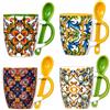NAMAI - Set di 6 Tazzine Caffè Con Cucchiaino, 90 ML