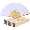 RunFar shop 20 ventagli a mano, per matrimoni, decorazioni, pieghevoli, ventagli pieghevoli, a mano, stile vintage, ventaglio cinese, nero, per uomini e donne, regali di festa