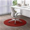 Highdi Tappeto Sedia Ufficio, Colore Solido Antiscivolo Tappeto per Sedia con Ruote, Rotondo Antigraffio Tappetino Protettivo del Pavimento per Parquet e Pavimenti Duri (Borgogna,90cm)