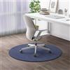 Highdi Tappeto Sedia Ufficio, Colore Solido Antiscivolo Tappeto per Sedia con Ruote, Rotondo Antigraffio Tappetino Protettivo del Pavimento per Parquet e Pavimenti Duri (Blu,90cm)