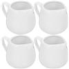 Housoutil 4 pezzi 3. Crema Bianca 4 Oz Con Manico Brocche Di Latte In Ceramica Set Di Brocca Di Crema Piccola Per Salse Di Latte Di Caffè Insalata Adatto Per Microonde E