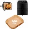 GADITIEK 100 Pezzi Carta Forno Per Friggitrice Ad Aria Per Cosori Turbo Tower Compact 8,6L Double Stack, 21x16cm Monouso Carta Da Forno Teglia Per Vaschette Accessori Per Cosori CAF-DC861-AEU