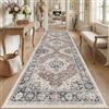 DEXI Passatoia Corridoio 80 x 300 cm, Beige | Antiscivolo Lavabile, Tappetino Morbido Vintage di Pelo Corto - Assorbente per Porta, Ingresso Interno e Lavanderia