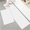 Highdi Tappeto Cucina Antiscivolo Lavabile, Tinta unita Tappeto Passatoia Cucina, Tappeto da Cucina Lungo, Tappeti Runner, Tappeto Corridoio per Ingresso Soggiorno Bagno (60×90cm,Bianco)