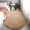 Highdi Tappeto Salotto Moderno Ovale Tappeto Shaggy a Pelo Lungo Tappeto Camera da Letto Soffice Antiscivolo Lavabile Tappeti Moderni per Soggiorno, Camera da Letto, Corridori (Cammello,80x200cm)