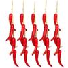 Lapiglo Confezione da 5 decorazioni a filo di peperoncino finto da appendere, per un'atmosfera rustica e cucina a tema o sala da pranzo (A)