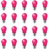 HUAMu Confezione da 20 lampadine LED colorate da 3 W, E27, A50, con tappo a vite, colore rosa, per matrimoni, Halloween, feste di Natale, non dimmerabili