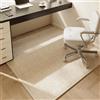 Highdi Grande Tappeto Sedia Ufficio, Moderno Antiscivolo Tappeto per Sedia con Ruote Antigraffio Tappetino Protettivo del Pavimento per Parquet e Pavimenti (Beige,100x120cm)