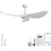 Sofucor 132 cm Smart Ventilatore da Soffitto con Alexa/App, Telecomando, DC, Timer, 6 Velocità, Silenzioso Ventilatore da Soffitto senza Luce per Camera da Letto Soggiorno