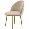 Vilgftyiet per Sedia da Pranzo in Velluto Silver per fox - Copertura Elasticizzata Anti-Piega per - Design e (camel)