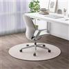 Highdi Tappeto Sedia Ufficio, Colore Solido Antiscivolo Tappeto per Sedia con Ruote, Rotondo Antigraffio Tappetino Protettivo del Pavimento per Parquet e Pavimenti Duri (Beige,90cm)