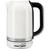 KitchenAid Bollitore a Temperatura Variabile 1.7L, Controllo Temperatura Regolabile 50°C-100°C, Ebollizione Rapida e Indicatore Livello Acqua, Porcelain White