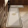Highdi Tappeto Cucina Antiscivolo Lavabile Nuovo Stile Cinese Zen Tappeto Passatoia Cucina Tappeto da Cucina Lungo Tappeti Runner Tappeto Corridoio per Ingresso Soggiorno Bagno (Beige,40x160cm)