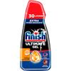 Finish Ultimate Gel, Gel Detersivo per Lavastoviglie, 30 lavaggi, 540 ml, Antiodore, Extra Potere Sgrassante, Extra Brillantezza, Pulizia Profonda