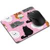 WIRESTER Tappetino per mouse rettangolare antiscivolo, motivo gatti carini, rosa, per casa, ufficio e scrivania da gioco