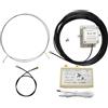 AURSINC MLA-30+ - Antenna portatile ad anello attivo per antenna radio a onde corte HF 50KHz-30MHz con alimentatore da 10 m, amplificatore a basso rumore integrato, per tetto, balcone
