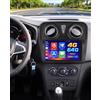 Hikity 4+64G Android 15 Autoradio per Renault Dacia SANDERO II B52 2012-2019, Schermo 9 radio con Wireless CarPlay Android Auto Bluetooth Navi GPS WiFi EQ Canbus e Telecamera di retromarcia