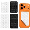 TEKFUSE Ventosa universale per telefono in silicone double face, antiscivolo, set di 4 supporti portatili senza residuo 2 misure, 10 x 5,5 cm e 10 x 6,5 cm, per selfie video conferenze ufficio viaggi - nero