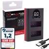 Baxxtar Dual LCD Caricabatterie 3X LP-E6N/Micro-USB per LP-E12 LPE12 | Mini caricabatterie da viaggio per EOS M M2 M10 M50 M100 M200 100D Rebel SL1 PowerShot SX70 HS LPE12 LP E12