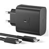 AGEEMY Caricabatterie Samsung 45W, Caricatore USB C Rapido per Galaxy S26 S25 S24 S23/S23 Ultra/S22/S21/S20/Note20/A73/A53/S10 con 1.5M Cavo, USB C Caricatore Tipo C Spina Ricarica Adattatore