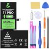 LL TRADER Batteria per iPhone 11 Pro, 6500mAh e Kit di Riparazione | Compatibile con iPhone 11 Pro, A2160, A2217, A2215
