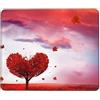 BAFAFA Tappetino per mouse con stampa di albero con cuore rosso, tappetino per mouse per computer con base in gomma antiscivolo, tappetino per mouse da ufficio, per computer portatile da gioco, 21,1 x 26,2