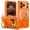 Wusbulk Cover per iPhone 17 Pro IP68 Impermeabile con Supporto Magnetico | 360°Completa Protezione, Waterproof Case con Magsafe, Subacquea Antipolvere Antiurto Custodia per iPhone 17 Pro, Arancia