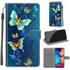 KENHONER Custodia per Samsung Galaxy A20e, Farfalla | Portafoglio Pelle PU, Magnetica, Resistente Agli Urti, Scomparto Carte Credito, Pieghevole, Flip Libro, Motivo