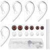 CiShow 5pz da 6 mm bluetooth gancio a cuffia bluetooth clip silicone silicone multidimensionale auricolare a 360° ganci auricolari sostitutivi, con penna di pulizia multifunzionale auricolari(11/12/13mm)