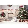 YongFoto 3x2m Vinile Sfondo Fotografico Natale Albero Camino Corona I regali Orso Candele interno Fondale Foto Festa Bambini Boby Nozze Adulto Partito Studio Fotografico Puntelli
