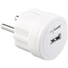 revolt Caricabatterie USB Piatto: Ultracompatto Alimentatore USB da Rete, Bianco, 2,1 A, 10,5 Watt (Adattatore Presa Piatta, Spina Piatta, iPad)