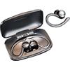 Bitstik Sport senza Fili Auricolare Bluetooth Auricolare LED Power Display Carica Box Stereo Bass Cuffie con Auricolari per Esercizio, Guida, Camminata e Corsa