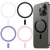 SIVITE 4 Anelli Metallici Adesivi Universali, Compatibili con Caricatori e Accessori Magnetici Wireless, Design Ultra Sottile 0,5mm per Smartphone e Custodie
