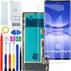 HLYGZX Display Schermo per Google Pixel 6 Pro GLUOG G8VOU OLED con Bracket | con Impronte Digitali，con kit di riparazione，OLED，HD+ Display，Sostituire lo schermo,per Modello:GF5KQ