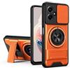HAONANDE custodia per Xiaomi Poco M6 Pro/Redmi Note 13 Pro/14S 4G con ring stand magnetico, cover militare antiurto con protezione fotocamera scorrevole compatible with MagSafe Arancione
