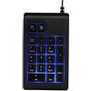 ASHATA Tastierino Numerico, Portatile Tastierino Numerico RGB Mini USB Numerico Keypad, Ergonomico 19 Tastierino Numerico Pad Tastiera Esterna per Laptop PC Desktop Nero